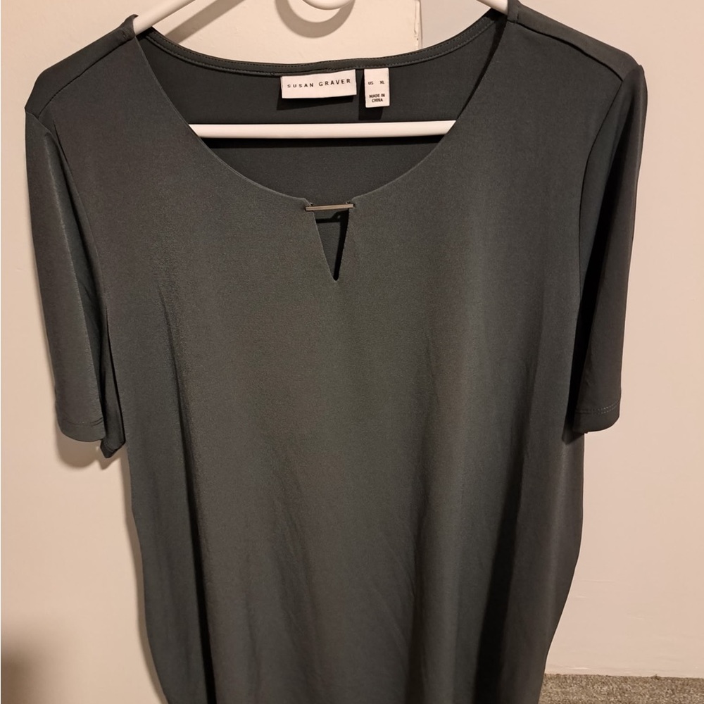 Susan Graver Women's Short Sleeve Top